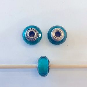 - Authentic Pandora Bead - Aqua, Teal, Turquoise color